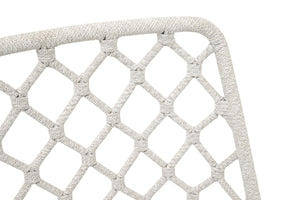 Lattis Outdoor Dining Chair Solid Teak Woven Rope Coastal Alfresco Seat