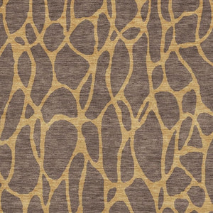 HomeRoots 8' X 10' Modern Brown and Gold Geometric Washable Area Rug with UV Protection for Homes & Decor 680311