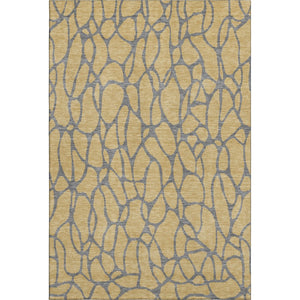 HomeRoots 10' X 14' Stylish Gold and Gray Geometric Area Rug with UV Protection for Modern Homes and Durability 680319