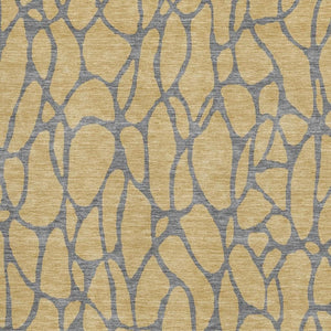 HomeRoots 10' X 14' Stylish Gold and Gray Geometric Area Rug with UV Protection for Modern Homes and Durability 680319