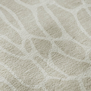 HomeRoots 10' X 14' Beige and Ivory Geometric Area Rug - Washable, UV Protected, Stain Resistant, Durable Design 680379