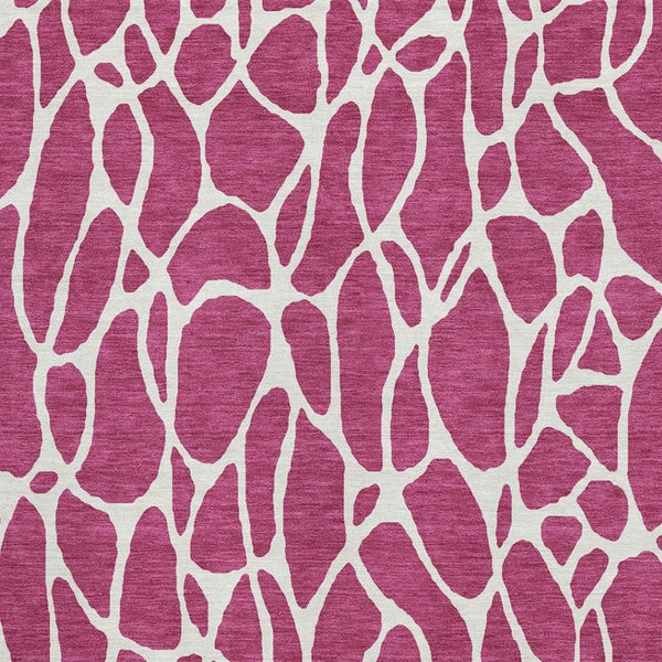 HomeRoots 8' X 10' Blush and Ivory Geometric Area Rug - Stylish, Washable, UV-Protected for High-Traffic Spaces 680383