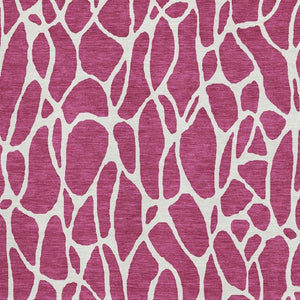 HomeRoots 9' X 12' Blush & Ivory Geometric Area Rug - Washable, UV-Protected, Stylish, Durable & Kid-Friendly 680384