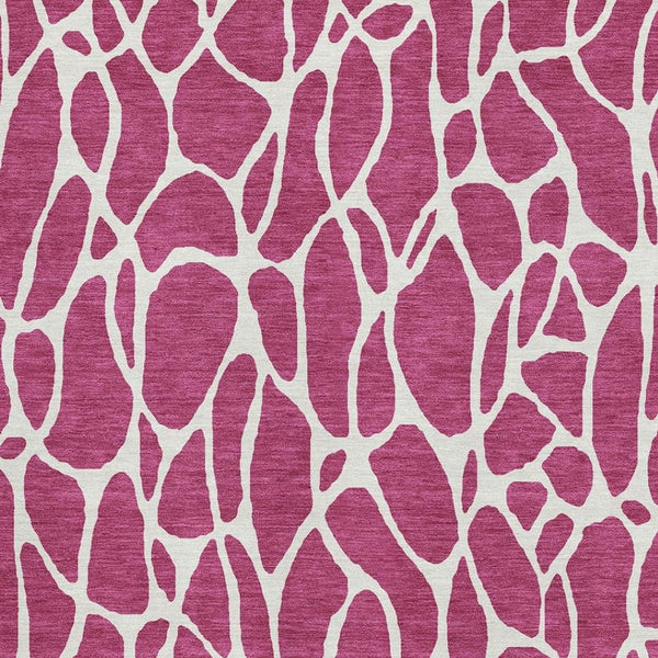 HomeRoots 9' X 12' Blush & Ivory Geometric Area Rug - Washable, UV-Protected, Stylish, Durable & Kid-Friendly 680384