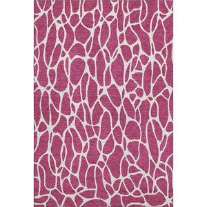 HomeRoots 10' X 14' Blush & Ivory Geometric Area Rug - Washable, UV Protected, Perfect for Busy Homes! 680385