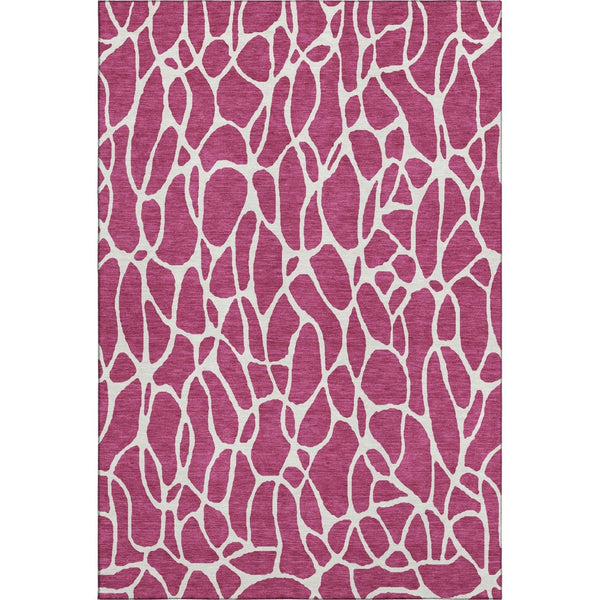 HomeRoots 10' X 14' Blush & Ivory Geometric Area Rug - Washable, UV Protected, Perfect for Busy Homes! 680385