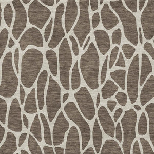 HomeRoots 9' X 12' Geometric Washable Area Rug in Brown and Beige - Durable UV-Protected, Stylish & Easy Care 680396
