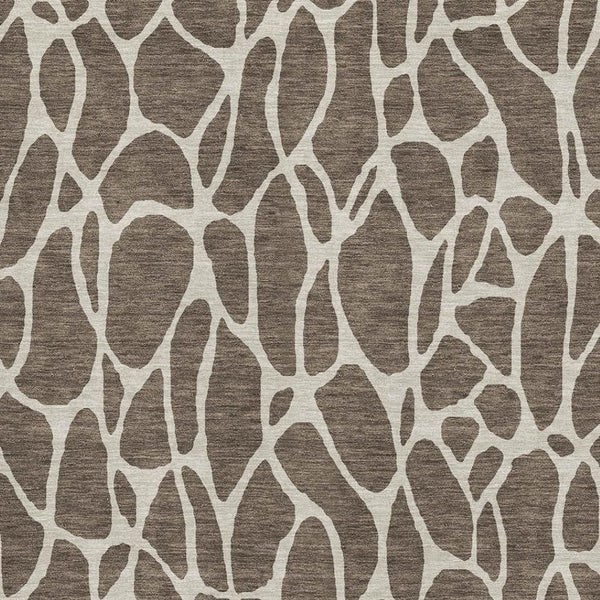 HomeRoots 10' Geometric Washable Area Rug in Brown & Beige - UV Protected, Durable, Perfect for High Traffic Areas 680397