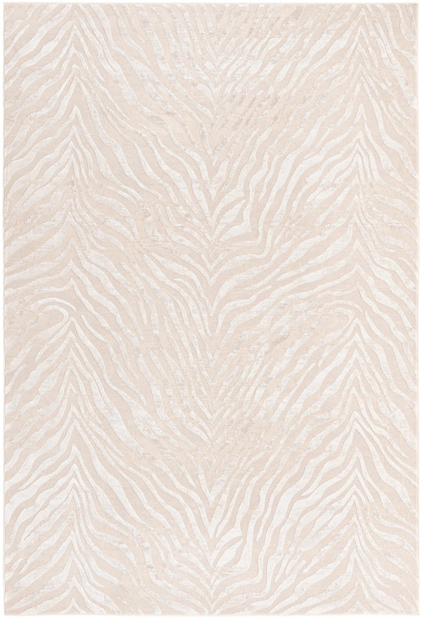 Unique Loom Finsbury Meghan Machine Made Animal Print Rug Ivory Beige,  6' 0" x 9' 0"