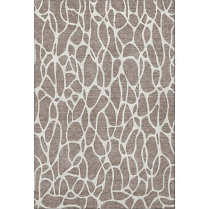HomeRoots 5' X 8' Taupe and Ivory Geometric Area Rug - Washable, UV Protected, Perfect for Kids & Pets! 680441