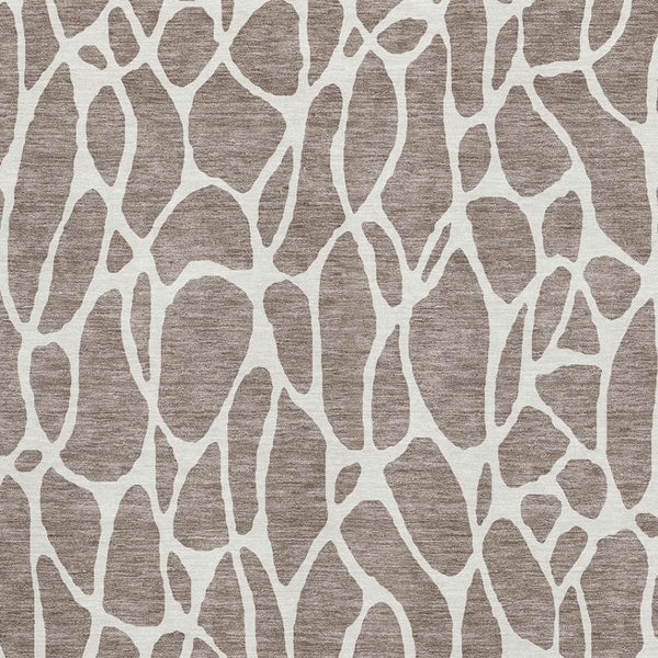 HomeRoots 10' X 14' Taupe & Ivory Geometric Area Rug – Durable, Washable, UV-Protected for Stylish Living Spaces 680445