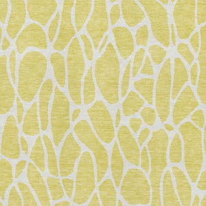 HomeRoots 10' Yellow and Ivory Geometric Area Rug - Washable, UV Protected, Family-Friendly for Any Room 680451
