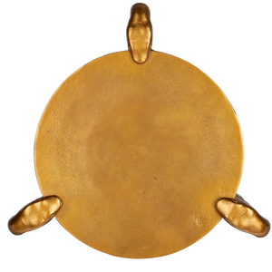 Serpent Antique Brass Accent Table - Whimsical Cast Aluminum Design for Stylish Interiors & Conversations