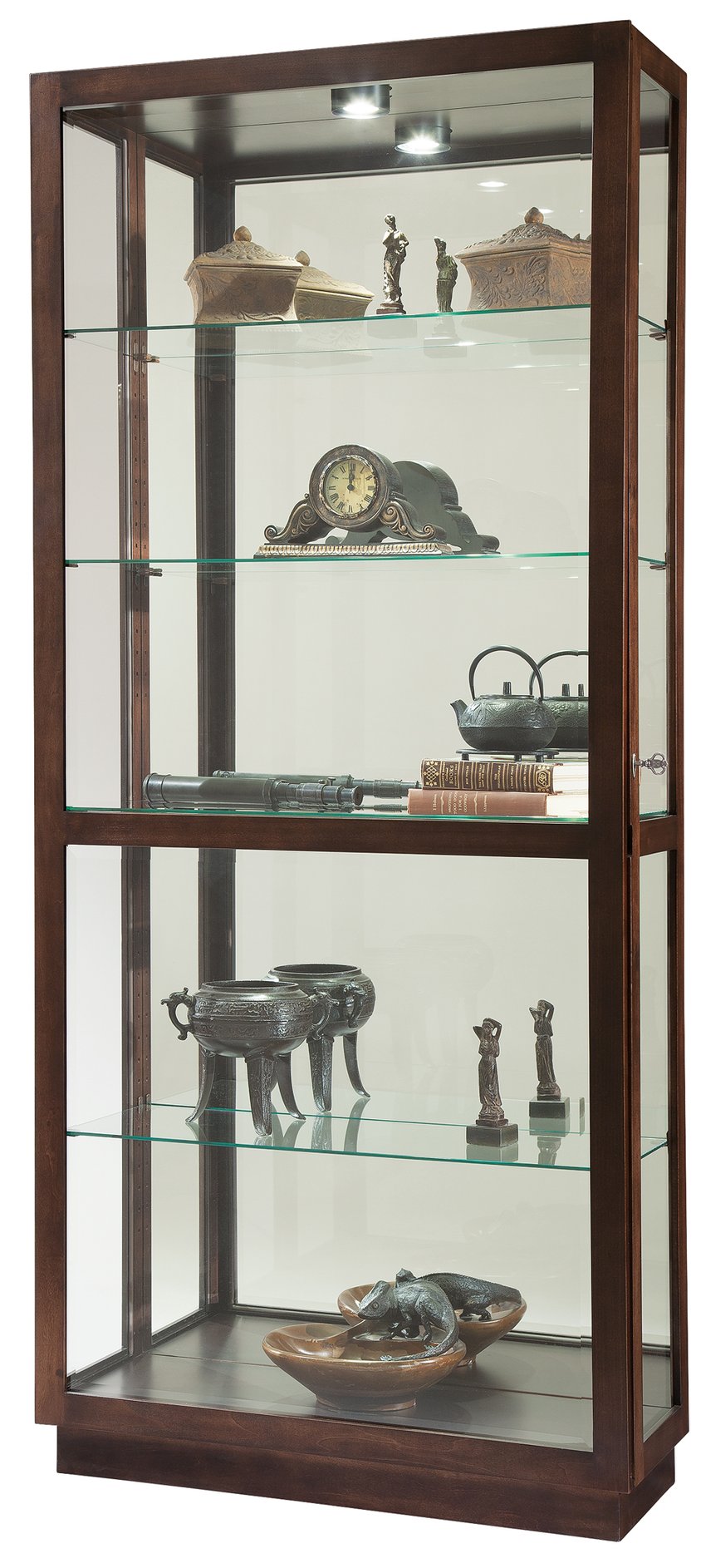 Hekman Furniture 680575 Lighted Jayden Curio Cabinet - Elegant Display Case With Adjustable Shelves And Led Lighting Espresso Jayden Curio Cabinet 680575