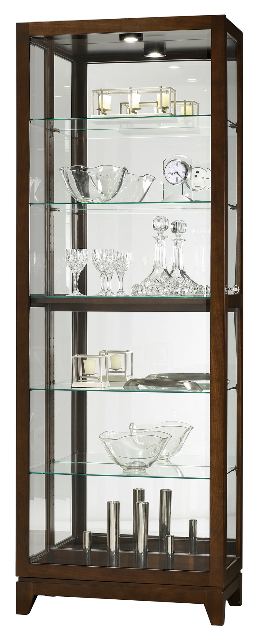 Hekman Furniture 680588 Luke Lighted Curio Cabinet - Elegant Glass Display, Adjustable Shelves & Premium Craftsmanship Espresso Luke Curio Cabinet 680588