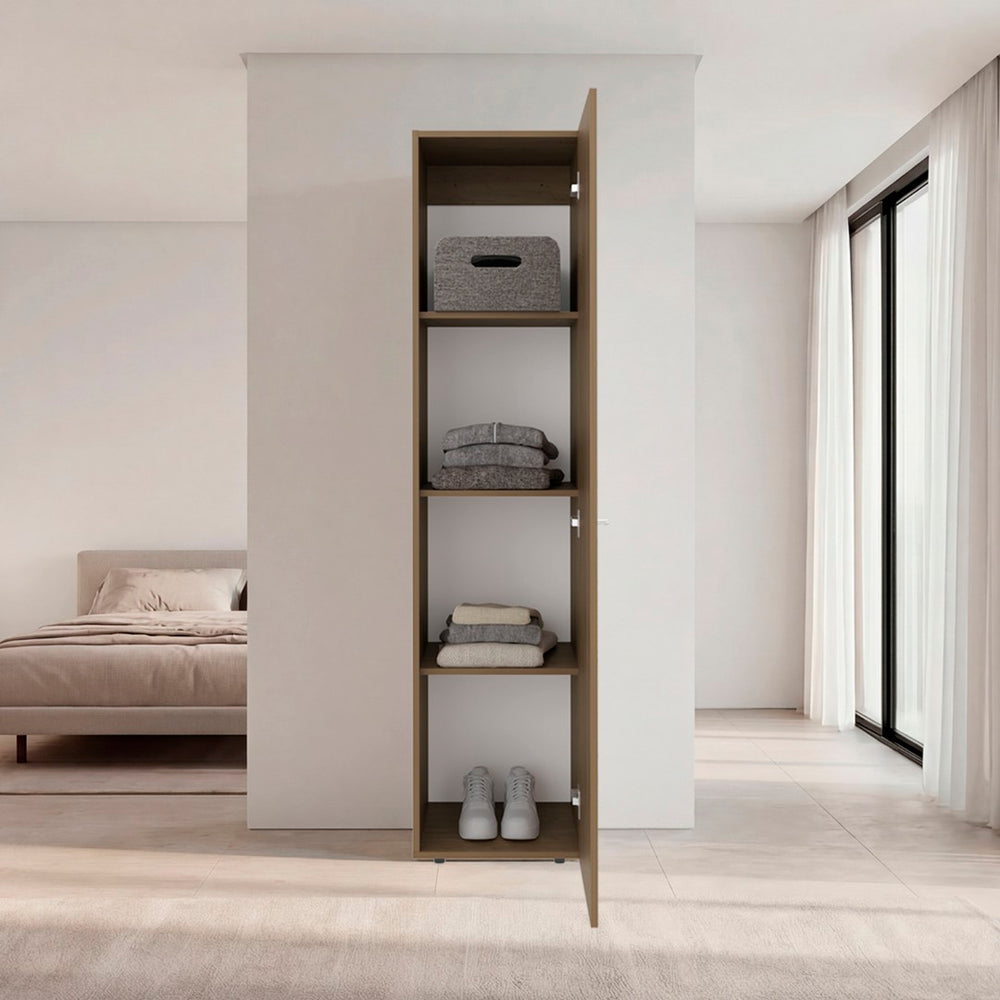 English Elm Home Freestanding Tall Storage Cabinet with Mirror Door and Four Interior Shelves B070P487574