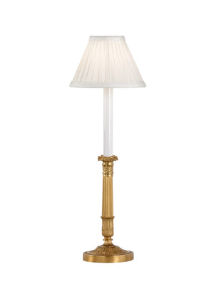 Chelsea House Old Paris Candlestick Lamp — Lost-Wax Brass Sculpted Table Lamp, Aged Patina, Compact 21" Accent Light 68060