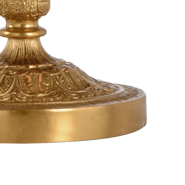 Chelsea House Old Paris Candlestick Lamp — Lost-Wax Brass Sculpted Table Lamp, Aged Patina, Compact 21" Accent Light 68060