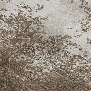HomeRoots 8' X 10' Brown & Beige Abstract Washable Area Rug - Stain Resistant, UV Protected, Modern Design 680619