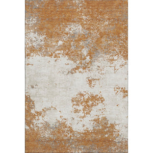 HomeRoots 10' Stylish Copper and Beige Abstract Washable Area Rug with UV Protection for Busy Households 680627