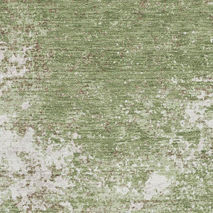 HomeRoots 8' X 10' Green & Ivory Abstract Washable Area Rug - Durable, UV Protected & Stain Resistant Design 680637