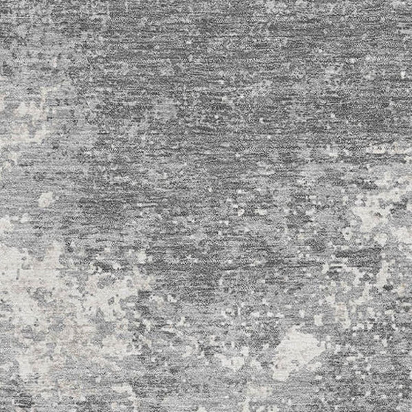 HomeRoots 5' X 8' Modern Gray and Silver Abstract Area Rug - Washable, UV-Protected, Durable for High-Traffic Areas 680647