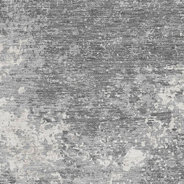 HomeRoots 8' X 10' Gray and Silver Abstract Area Rug - Washable, UV Protected, Durable Design for Modern Homes 680649