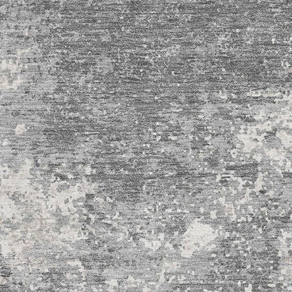 HomeRoots 9' X 12' Stylish Gray & Silver Abstract Washable Area Rug - UV Protected, Stain Resistant, Durable Design 680650