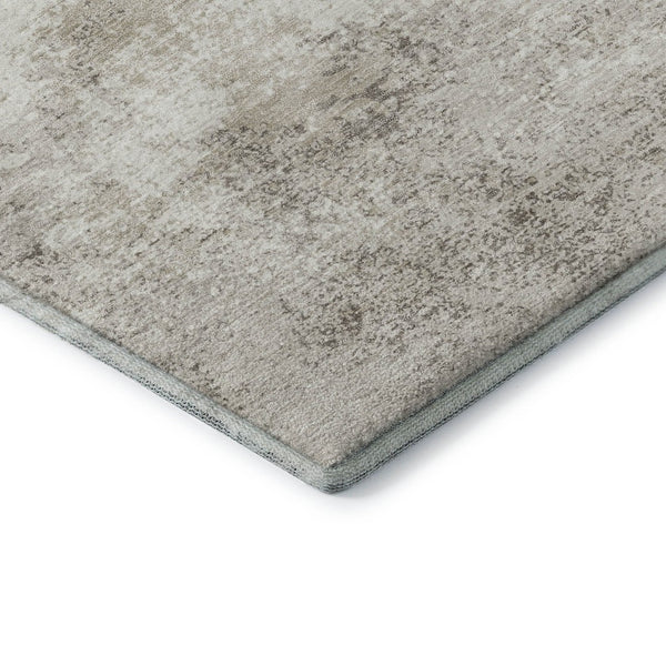 HomeRoots 9' X 12' Ivory and Beige Abstract Area Rug - Stylish, Washable, UV-Protected, and Perfect for Homes 680656