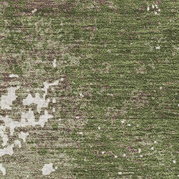 HomeRoots 5' X 8' Olive Green & Ivory Abstract Washable Area Rug – Stylish, Durable, Stain & UV Resistant! 680665