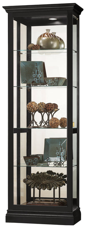 Hekman Furniture 680672 Brantley Ii Curio Cabinet With Illuminated Interior, Adjustable Shelves & Elegant Black Satin Finish Black Satin Brantley Ii Curio Cabinet 680672