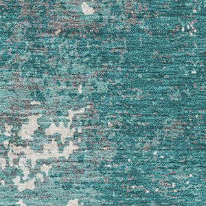 HomeRoots 8' X 10' Teal & Ivory Abstract Washable Area Rug - Modern, Durable, UV-Protected for Busy Homes 680673
