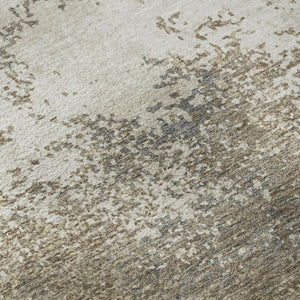 HomeRoots 8' X 10' Taupe & Beige Abstract Area Rug – Durable, Stain Resistant, UV Protected for Stylish Spaces 680679