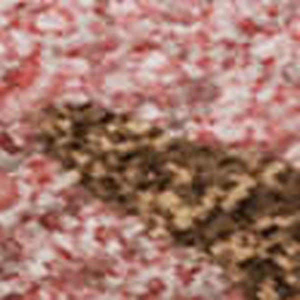 HomeRoots 8' X 10' Coral Pink & Ivory Abstract Area Rug - Soft, Washable, UV-Protected, Kid & Pet-Friendly! 680709