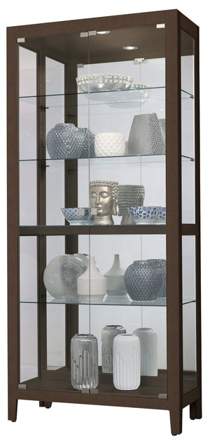 Hekman Furniture 680730 Danica Curio Cabinet - Elegant Espresso Finish, Adjustable Glass Shelves & Led Lighting Espresso Danica Curio 680730