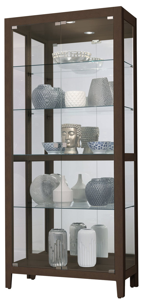 Hekman Furniture 680730 Danica Curio Cabinet - Elegant Espresso Finish, Adjustable Glass Shelves & Led Lighting Espresso Danica Curio 680730