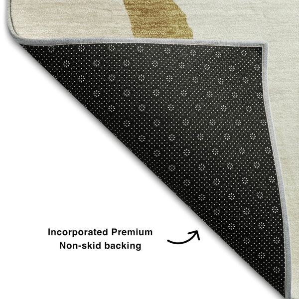 HomeRoots 10' Modern Abstract Washable Area Rug in Ivory, Orange, Blue & Green - UV Protected & Durable Design 680735