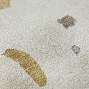 HomeRoots 10' Modern Abstract Washable Area Rug in Ivory, Orange, Blue & Green - UV Protected & Durable Design 680735