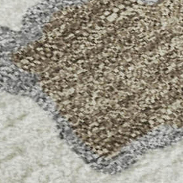HomeRoots 10' Modern Abstract Washable Area Rug in Ivory, Orange, Blue & Green - UV Protected & Durable Design 680735