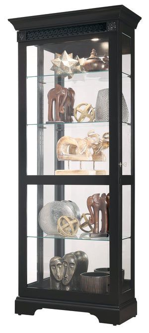 Hekman Furniture 680736 Brigid Ii Curio - Elegant Black Satin Finish Display Cabinet With Adjustable Shelves & Lighting Black Satin Brigid Ii Curio 680736