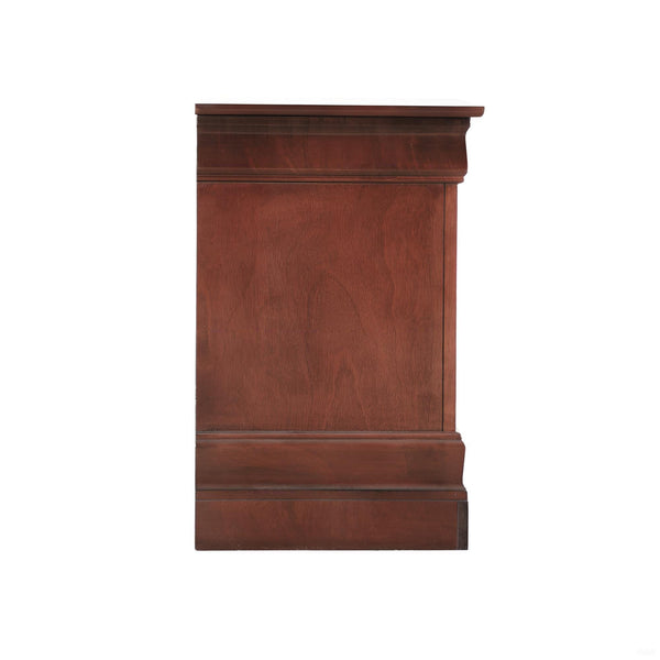 English Elm Elegant Classic Nightstand with Two Deep Drawers, Durable Veneer & Frame, Warm Finish Accent Cherry 30 L x 25 W x 20 H B078112059
