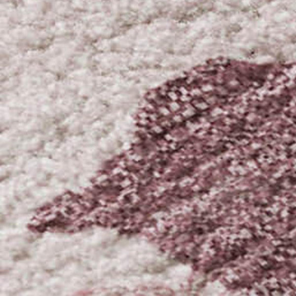 HomeRoots 5' X 8' Soft Pink, Sky Blue & Ivory Abstract Area Rug – Washable, UV Protected, Ideal for Homes with Pets 680743
