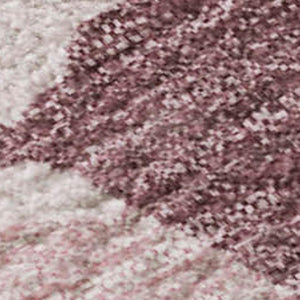 HomeRoots 9' X 12' Stylish Pink Sky Blue Ivory Abstract Washable Area Rug with UV Protection for Every Home 680746