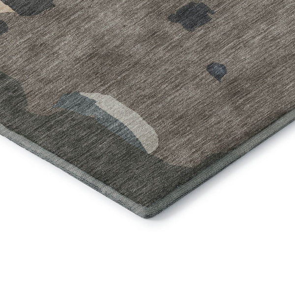 HomeRoots 5' X 8' Stylish Taupe Beige Cream Abstract Area Rug – Washable, UV Protected, Stain Resistant Design 680749