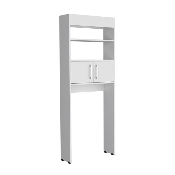 English Elm Madrid Over-The-Toilet Cabinet White - Space-Saving MDF Double-Door Storage with Two Adjustable Shelves, Modern Design, Easy Assembly B200P286971