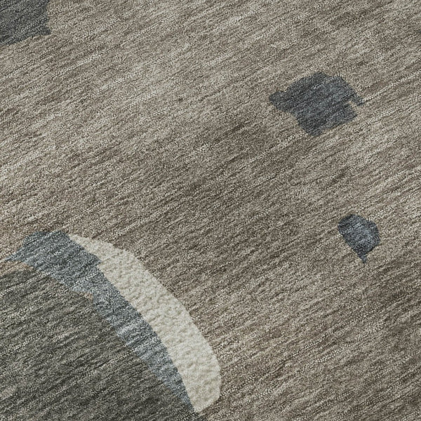 HomeRoots 10' X 14' Washable Taupe Beige & Cream Abstract Area Rug with UV Protection for High-Traffic Spaces 680753