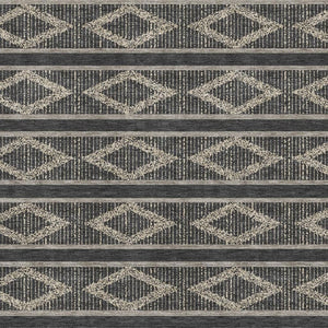 HomeRoots 8' X 10' Washable Black and Taupe Geometric Area Rug with UV Protection for Modern Homes & Spaces 680757