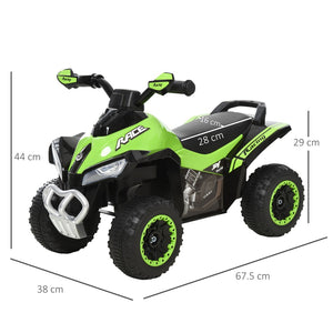 English Elm Aosom Toddler Foot Powered Ride on Atv Toy with Led Lights and Music Buttons W2225P249783