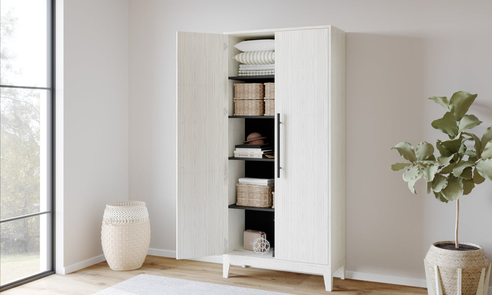 Hekman Furniture 680789 Millie Ii Storage Cabinet - Elegant Ivory Oak Finish With Adjustable Shelves For Versatility Ivory Oak Millie Ii Storage Cabinet 680789