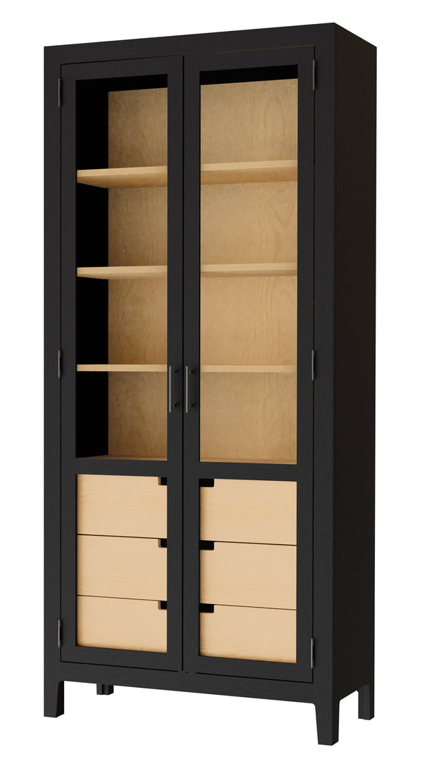 Hekman Furniture 680797 Willa Storage Cabinet - Timeless Elegance With Adjustable Shelves & Chic Two-tone Design Aged Black Willa Storage Cabinet 680797